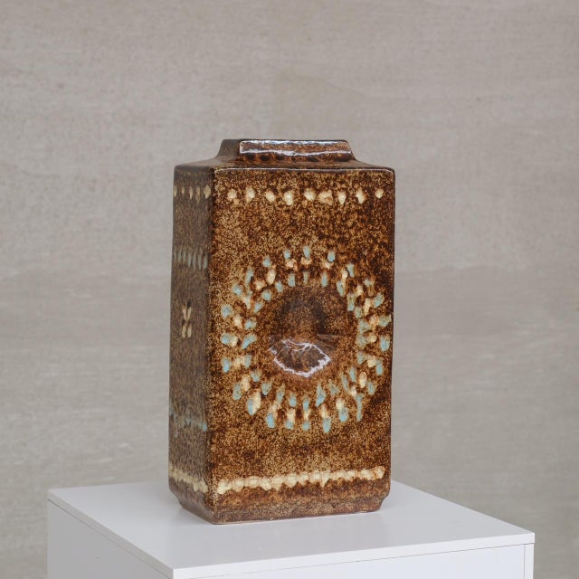 A pair of remarkable mid-20th hungarian ceramic vases. hungary, c1950s. stamped to the underside, by zsolnay. dimensions:...