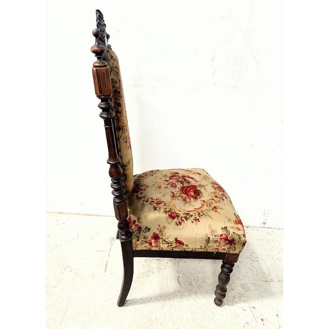 Napoleon III Lounge Chair in Wood For Sale - Image 5 of 14
