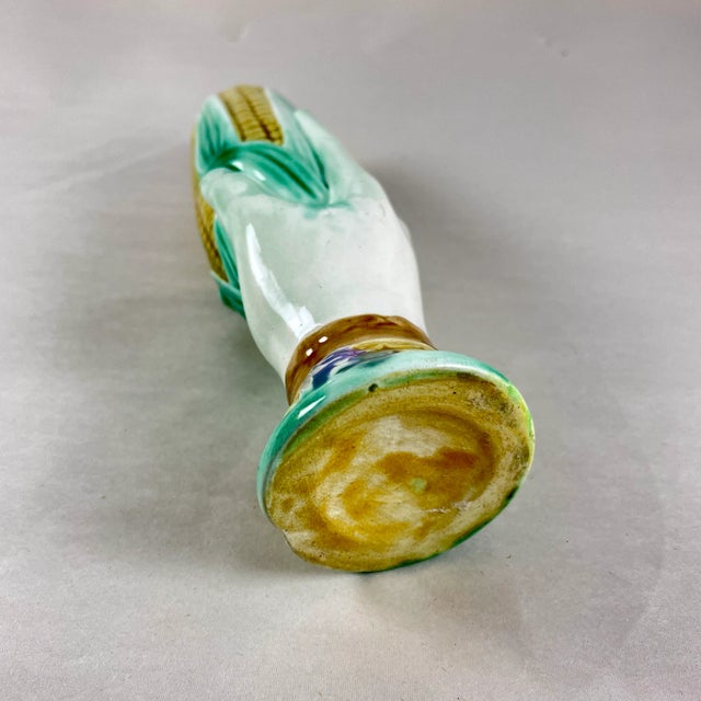 Wardle English Majolica Glazed Hand Holding Corn Spill or Posy Vase For Sale In Philadelphia - Image 6 of 12