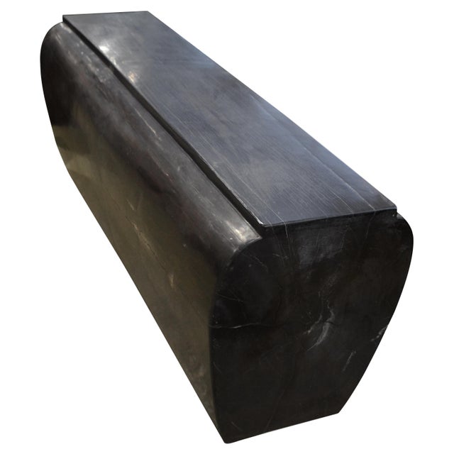 Contemporary Andrianna Shamaris Super Smooth Petrified Wood Log Bench For Sale - Image 3 of 6
