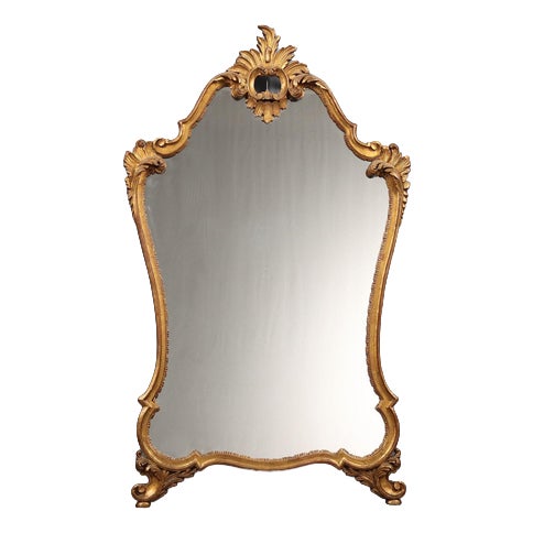 Antique Baroque Style Mirror, 1800s For Sale