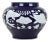 20th Century Chinese Cobalt Blue Glaze With Carved White Fish & Seaweed Design Jar For Sale