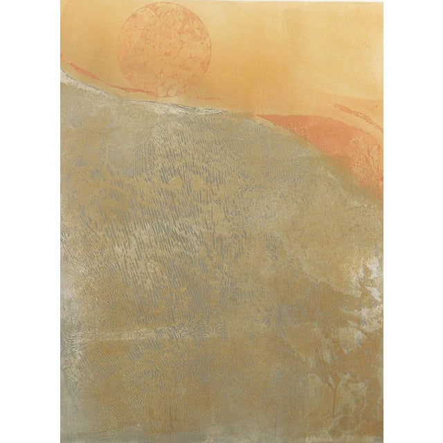 "Mountain Meadow" unframed Original Limited Edition Intaglio Etching by Lin Carte Anderson. Pencil signed, titled and...