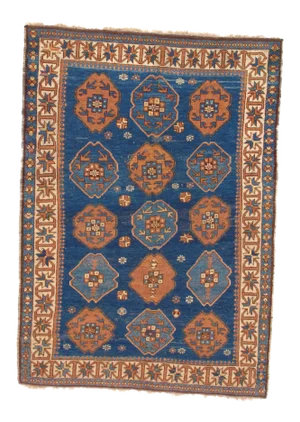 Pasargad NY Antique Russian Kazak Lamb's Wool Rug - 4' x 5'8"