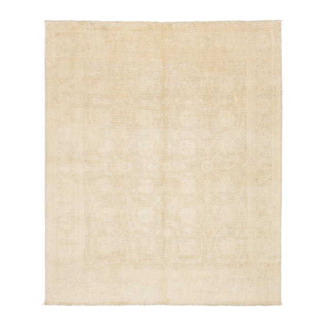 Room Size Modern Peshawar Handmade Wool Rug With Floral Design For Sale