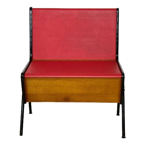 Vintage Industrial Style Bench For Sale