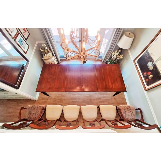 Ethan Allen British Classics Livingston Dining Table and Chairs 9 Pieces Chairish