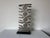 Mid-Century Modern 1980’s Vintage Brutalist Abstract Stainless Steel Sculpture on Black Marble Base For Sale - Image 3 of 12