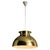 Large Mid-Century Modern Gold Brass Tone Dome Pendant Light, 1970s For Sale - Image 12 of 12