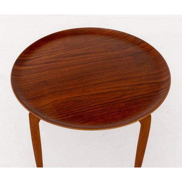 Fritz Hansen Fritz Hansen Teak Folding Tray Table For Sale - Image 4 of 9