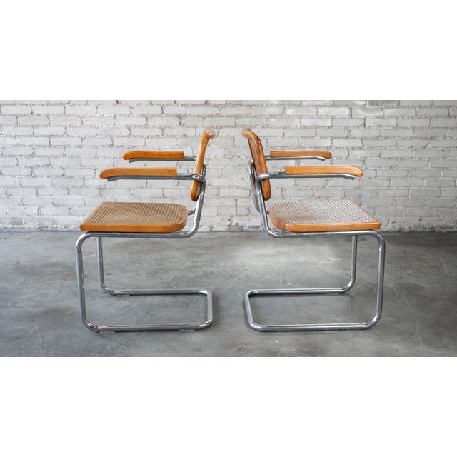 Vintage Marcel Breuer 'Cesca' Attributed Armchairs - A Pair For Sale - Image 12 of 15