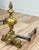Antique French Baroque Brass Fireplace Andirons-Chenets, Pair For Sale In Kansas City - Image 6 of 7