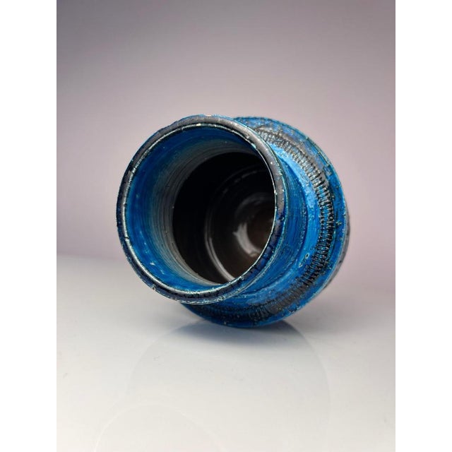 Rimini Blu Vase by Aldo Londi for Bitossi For Sale - Image 5 of 11