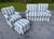 Country Coastal Cottage Style Slipcovered Loveseat, Chair and Ottoman Set by Lillian August Couture / Lee Industries For Sale In New York - Image 6 of 12