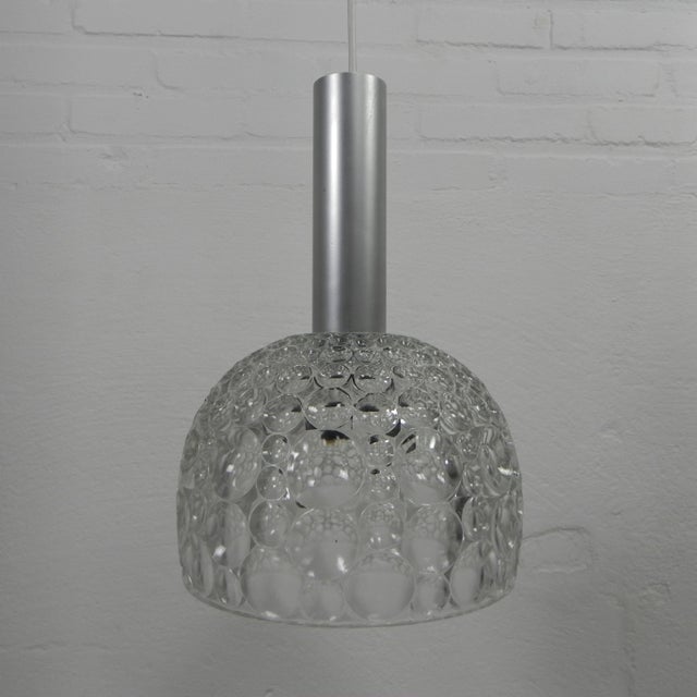 VIntage Pendant Lamp with Glass Shade with Bubble Pattern, 1960s For Sale - Image 10 of 16