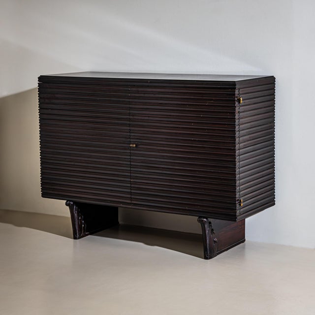 Brown Sideboard by Arredamenti Borsani Varedo (Milan), Italy, Mid-20th Century For Sale - Image 8 of 14