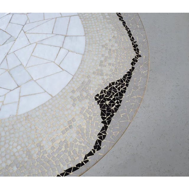 Metal Mosaic and Brass Coffee Table attributed to Berthold Müller, 1950s For Sale - Image 7 of 10