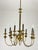 Art Deco Nine-Light Brass Chandelier, 1940s For Sale - Image 3 of 14