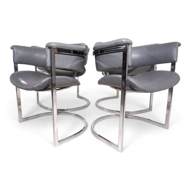 Mario Sabot Vintage Dining Chairs by Vittorio Introini for Mario Sabot, 1970, Set of 4 For Sale - Image 4 of 18