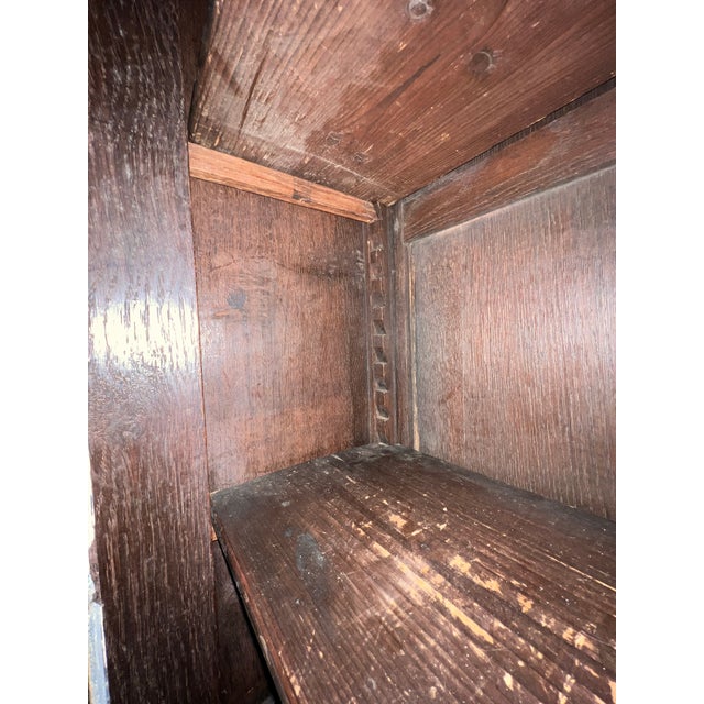 19th Century French Henri II Style Renaissance Revival Carved Oak Hunt Cabinet For Sale - Image 11 of 15