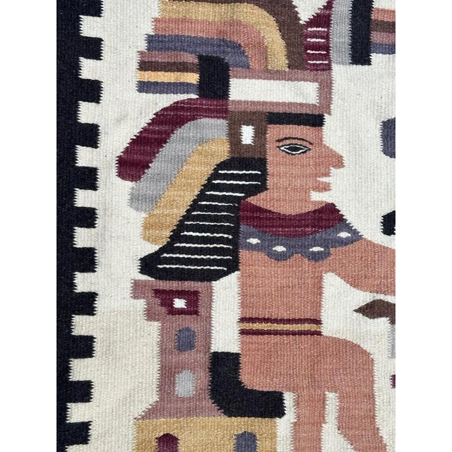Textile Vintage Mexican Tapestry, 1980s For Sale - Image 7 of 11