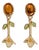 Flora Earrings With Leaves, A Pair For Sale