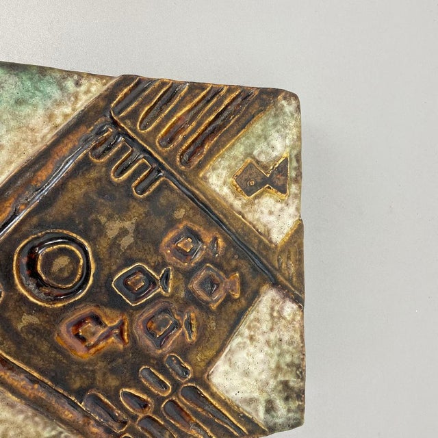 1960s Modernist West German Ceramic Wall Plate from Helmut Schäffenacker, 1960s For Sale - Image 5 of 18