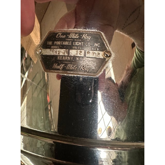 Metal 1950s Spotlight Made by the Portable Light Company For Sale - Image 7 of 8