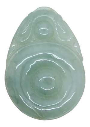 Round Shape Natural Green Jade Ornament Pendant