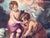 Large Vintage European Religious Oil Painting – Saint John the Baptist, Lamb & Cherubs in Ornate Gilt Frame For Sale - Image 9 of 17