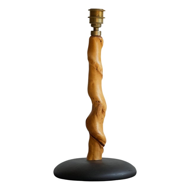 Acacia and Oak Tree Trunk Table Lamp, 1950s For Sale