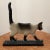 Vintage Mid 20th Century Cast Iron Doorstop Figurine Cat Multi Color Kitty Kat Decorative Art Statue For Sale - Image 13 of 13