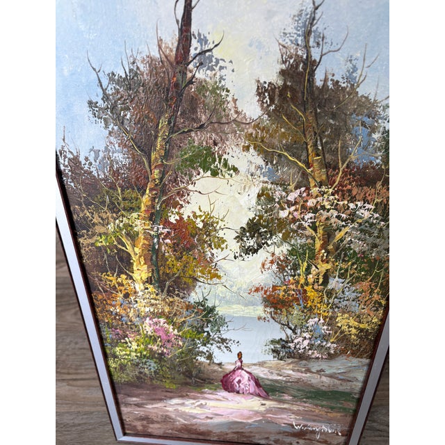 1960s Detailed Landscape Oil Painting For Sale - Image 5 of 9