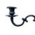 Vintage Neoclassical Gothic Bronze Candelabra With Griffin Finial & Crystal For Sale - Image 4 of 6