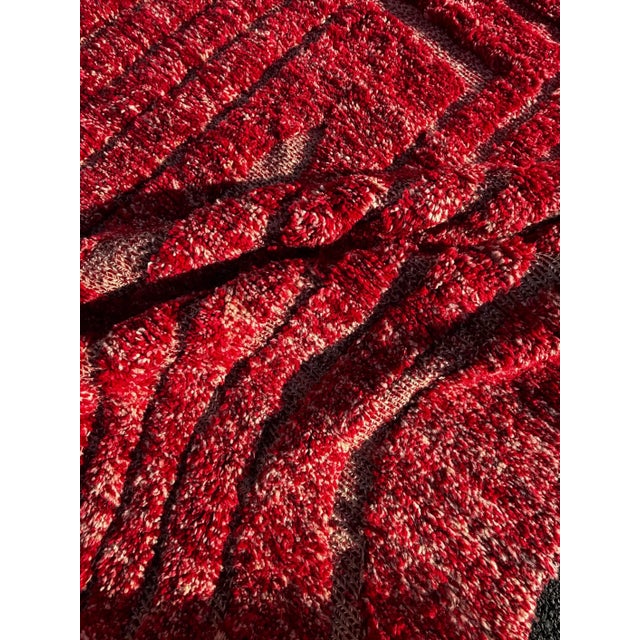 Red Handmade Berber Area Rug For Sale - Image 8 of 10