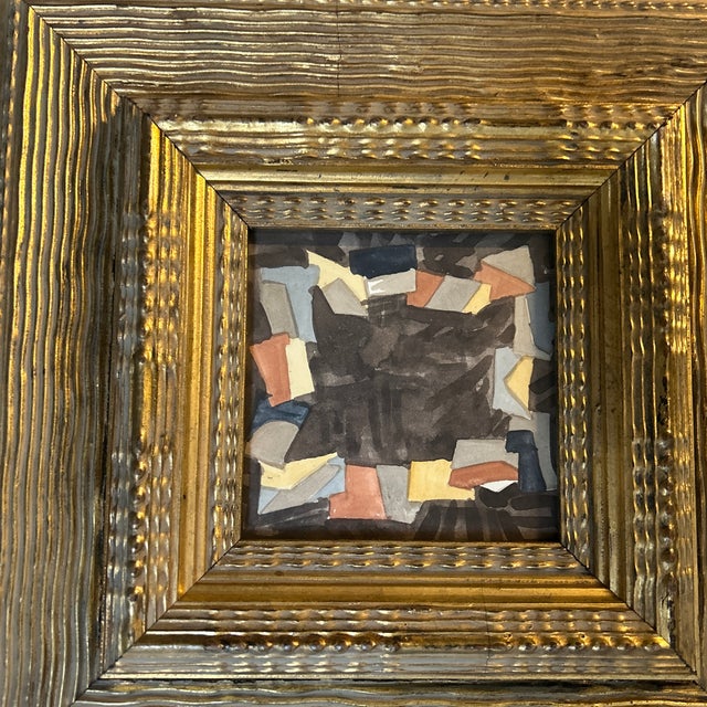 1950’s abstract expressionist watercolor painting. Measures 5x5 or 12.5x12.5 framed. Check out my shop Robins Egg Gallery...