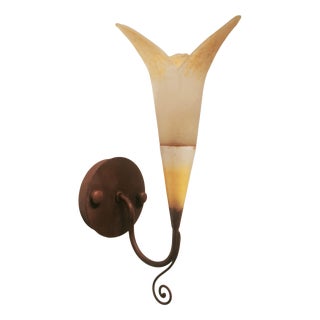Floral Applique with Murano Glass, 1980s For Sale