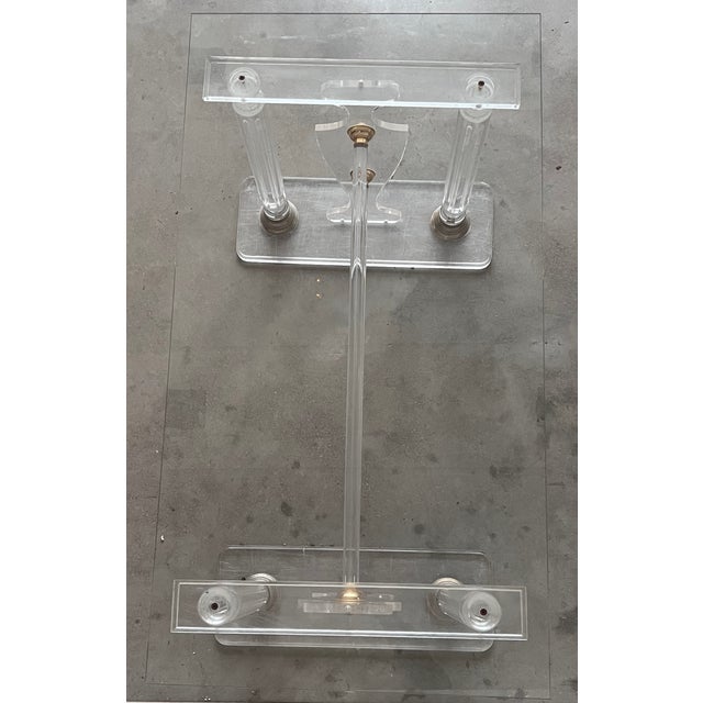 Lucite Console or Dining Table in the Manner of Karl Springer For Sale In Miami - Image 6 of 10