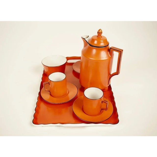 Coral Mocha Set in the Style of Dorothy Draper from Carlsbad, 1930s, Set of 9 For Sale - Image 18 of 18