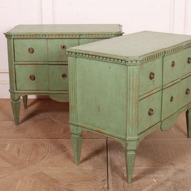 Swedish Breakfront Commodes, Set of 2 For Sale - Image 9 of 12