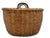 Outstanding Large Size Antique American Hand Woven Ash Wood Splint Maine Apple Farm Harvest Basket For Sale - Image 4 of 18