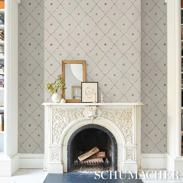 2020s SAMPLE - Schumacher x Backdrop Colette Wallpaper In Light Beige For Sale - Image 5 of 5