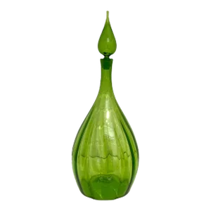 Vintage Blenko Green Decanter, Designer: Myers