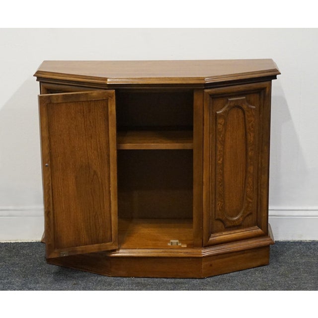 Wood Davis Cabinet Co. Solid Walnut Italian Provincial 34" Accent Console Cabinet 7-283-24 For Sale - Image 7 of 13
