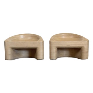 Organic Mid Century Modern Style Stacked Plywood Lounge Chairs For Sale