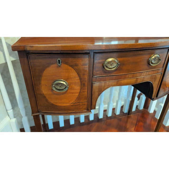 Hepplewhite English Inlaid Mahogany Hepplewhite Sideboard, Circa 1880 For Sale - Image 3 of 8