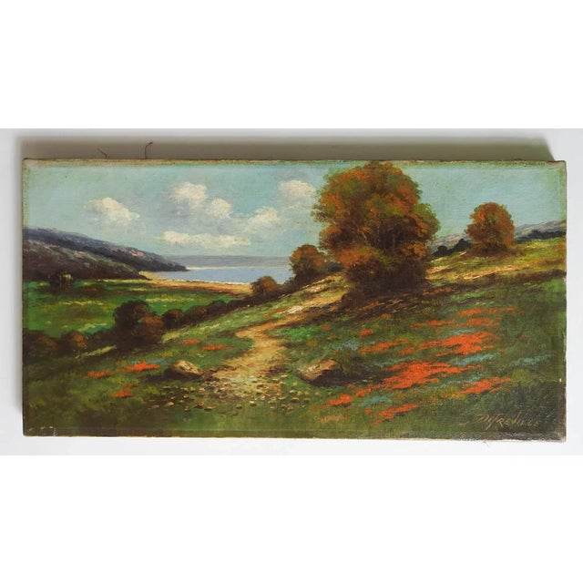 Late 19th century oil on canvas California coastal landscape painting by Richard Detreville (1864-1929) California. Signed...