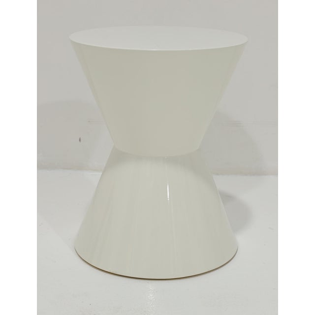 2010s Minotti Cesar Table in White Shiny Lacquer For Sale - Image 5 of 6