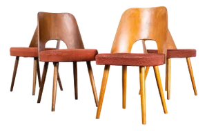 Upholstered Dining Chairs attributed to Oswald Haerdtl, 1960s, Set of 4