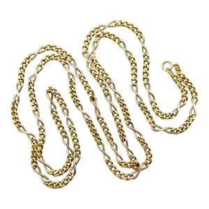 Vintage 18k Gold Italian 37" Curb and Infinity Link Chain